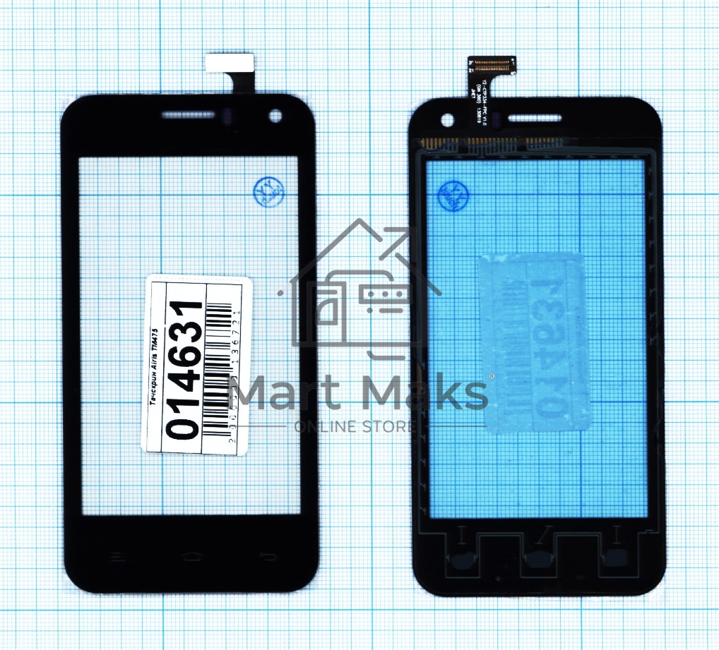 Сенсорное стекло (тачскрин) для Airis TM475, черное
