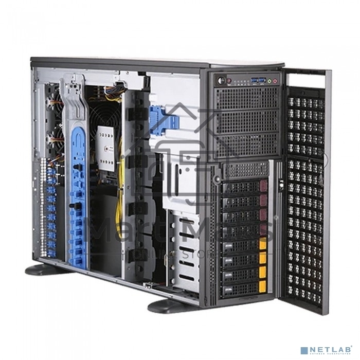 Серверная платформа Supermicro SYS-740GP-TNRT 4U noCPU(2)3rd GenScalable/TDP 270W/no DIMM(16)/ SATARAID HDD(8)LFF/2x10GbE/2x2200W