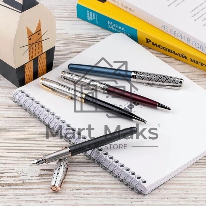 Ручка шариковая Parker Sonnet Premium K537 (CW2119783) Metal Red CT M, черные чернила, подарочная коробка