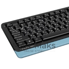 Комплект клавиатура+мышь A4Tech FStyler FG1035 беспроводной, USB, 2000 DPI, чёрный/синий