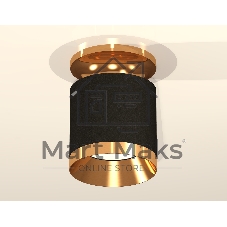 Светильник Ambrella Light XS7402101 SBK/PYG черный песок/золото желтое полированное MR16 GU5.3 (N7929, C7402, N7034)