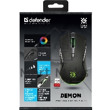 Мышь беспроводная Defender Demon GM-534 черный, 3200 dpi, радиоканал, USB, кнопки - 6