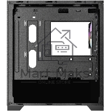 Корпус AZZA Aerohex-M Black, Mini-Tower, чёрный, 3 x 120 мм