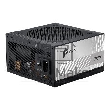 Блок питания MSI PRO A1000PL, 1000Вт, 80+ Platinum, 120мм, модульный, черный