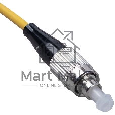 Патч-корд оптический Cabeus Tight Buffer, Simplex FC/LC, OS2 9/125, LSZH, 3м, Ø 3мм, чёрный хвостовик, жёлтый