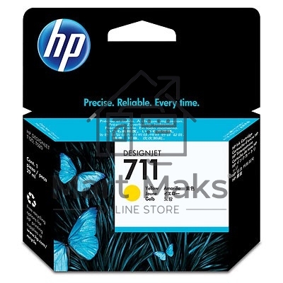Картридж струйный HP №711 CZ132A желтый для HP DJ T120/T520 (29мл)