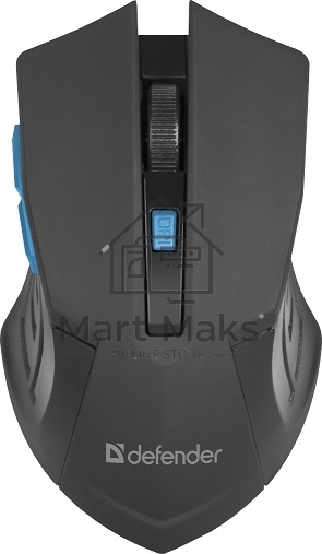 Мышь беспроводная Defender Accura MM-275 синий, 1600 dpi, радиоканал, USB, кнопки - 6