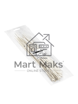 Стяжка (хомут) нейлоновая ExeGate EX293129RUS CV66-500x4.8W (нейлон 6.6, 500x4.8 мм, неоткрывающаяся, halogen free, -40°C - +85°C, белая, 100 шт)