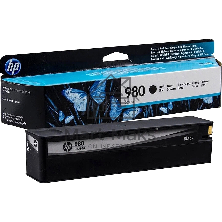Картридж струйный HP D8J10A черный для HP OJ Ent X585/X555 (10000стр.)