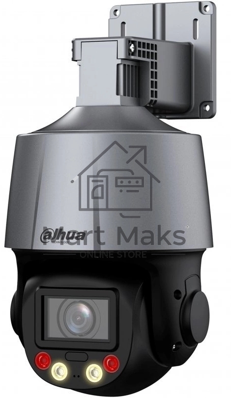 Мини-PTZ IP-видеокамера DAHUA DH-SD3C405DB-GNY-A-PV Smart Dual Light с активным сдерживанием и ИИ 4Мп, 1/2.8” CMOS, 5x моторизованный объектив 2.7~13,5мм (5x), видеоаналитика, ИК до 50, LED до 30м