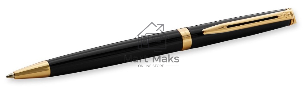 Ручка шариковая Waterman Hemisphere (CWS0920770) Matte Black GT M, синие чернила, подарочная коробка