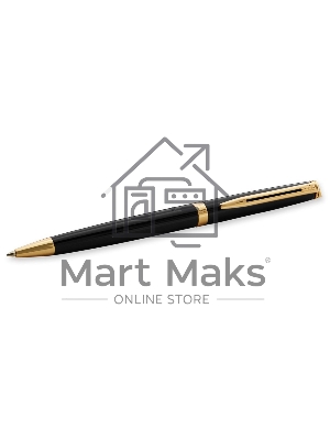 Ручка шариковая Waterman Hemisphere (CWS0920770) Matte Black GT M, синие чернила, подарочная коробка