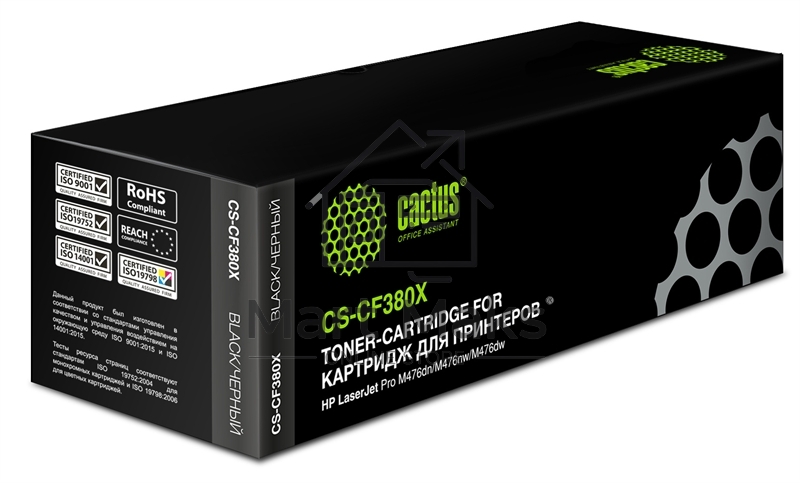 Картридж лазерный Cactus CS-CF380X черный (4400 стр.) для HP LaserJet Pro M476dn/M476nw/M476dw