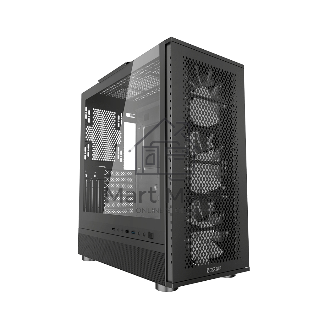 Компьютерный корпус  PCCooler ME200 MESH BK, Mesh Full Tower, черный, TG, SPCC, 3x120mm ARGB E-ATX, ATX, mATX, mITX 180/380/220mm 4x2.5