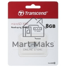 Флеш карта microSDHC 8Gb Class10 Transcend TS8GUSD300S w/o adapter