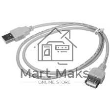 Кабель-удлинитель USB2.0 Cablexpert CC-USB2-AMAF-75CM-N, AM/AF, медь, Pro, 75 см, серый, пакет