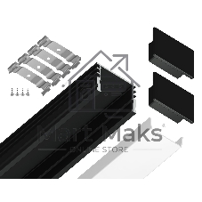Алюминиевый профиль Ambrella light GP1750BK черный 2000*15.7*12