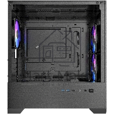 Корпус AZZA Aerohex-M Black, Mini-Tower, чёрный, 3 x 120 мм