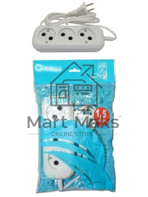 Удлинитель ОБИХОД РС-3 ( ШВВП ) 3*1,5 м (60) 150-501