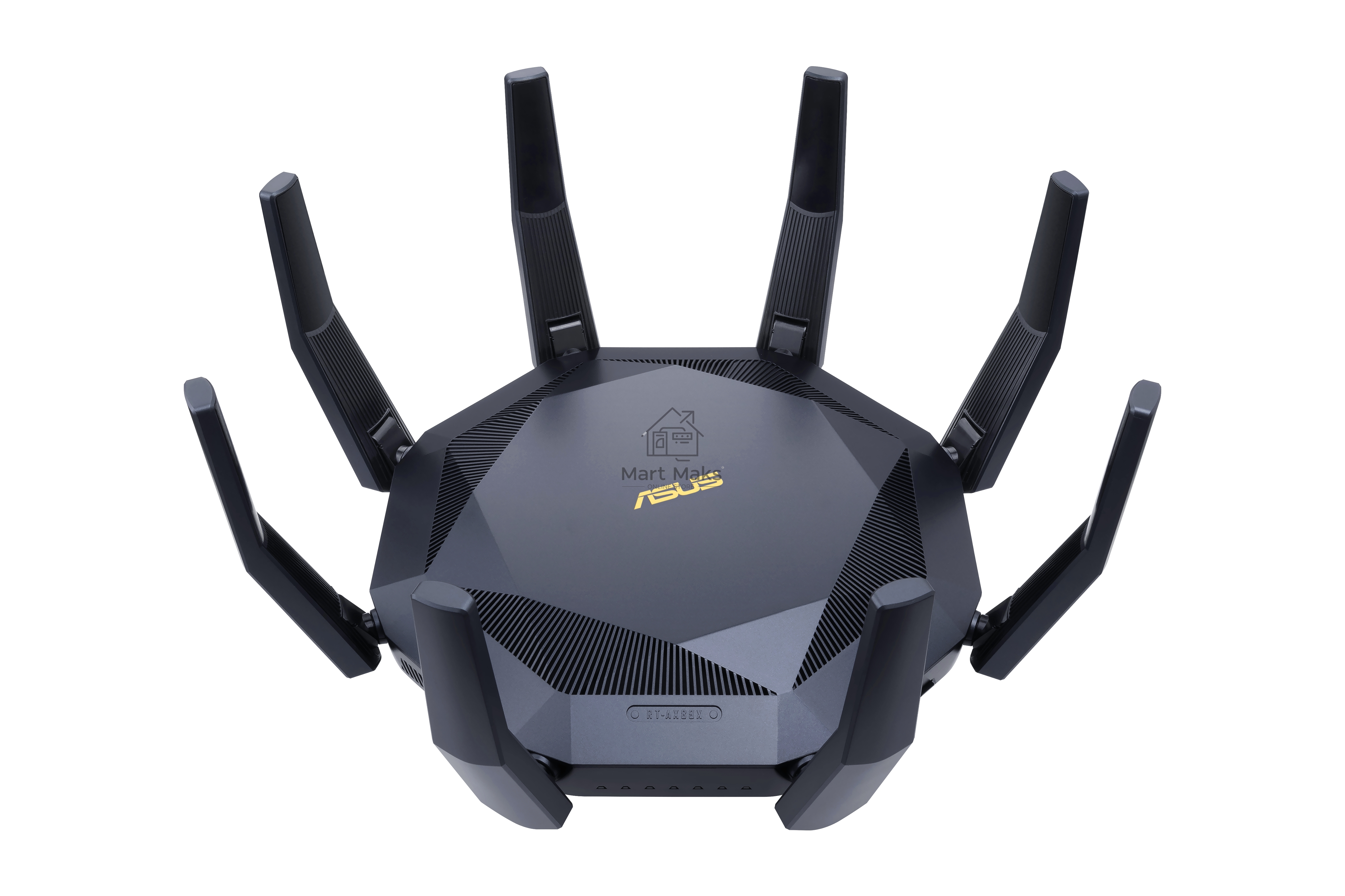 Роутер ASUS RT-AX89X, 802.11b/g/n/ac/ax, до 1148+4804 бит/c, 2,4 + 5 гГц, 8 антенны, USB, GBT LAN