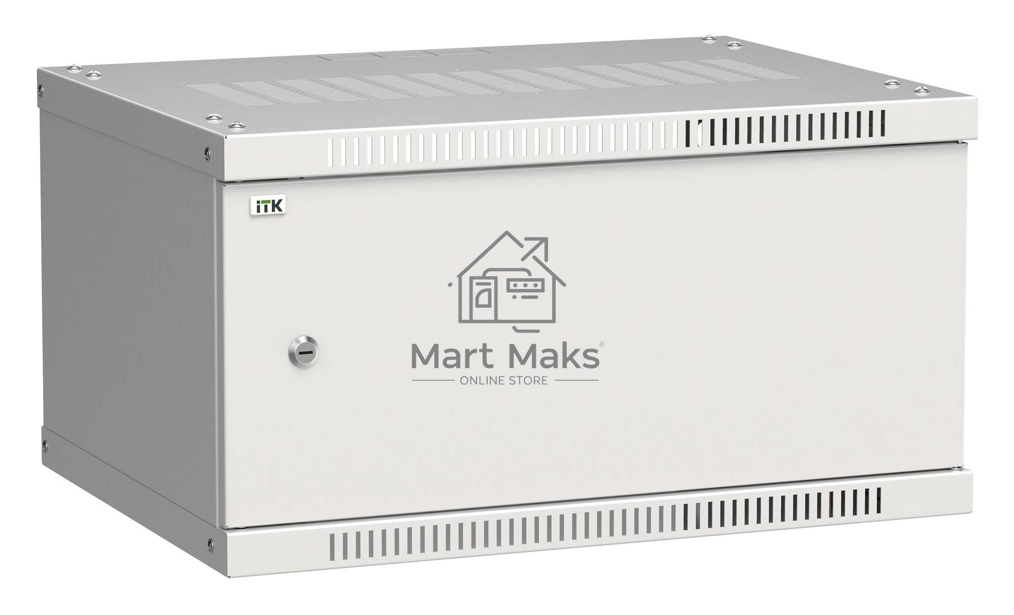 Шкаф ITK LWE3-06U64-MF LINEA WE 6U 600x450 мм дверь металл серый