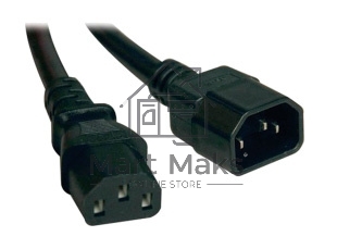 Кабель электропитания ITK PDU 3х1,5 5М с разъемами С13-C14 ITKКабель электропитания PDU 3х1,5 5М с разъемами С13-C14