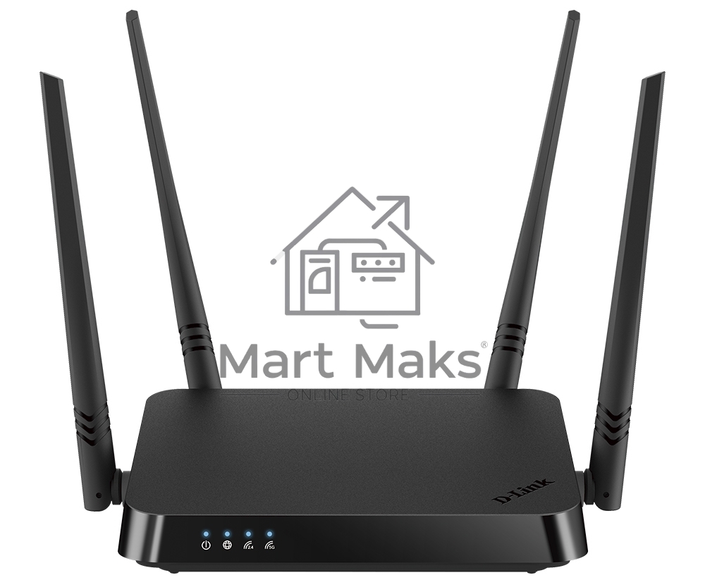 Роутер D-Link DIR-822/RU/E1A, Wireless AC1200 Dual-Band Router with 1 10/100Base-TX WAN port and 4 10/100Base-TX LAN ports.802.11b/g/n compatible, 802.11AC up to 866Mbps,1 10/100Base-TX WAN port, 4 10/100B
