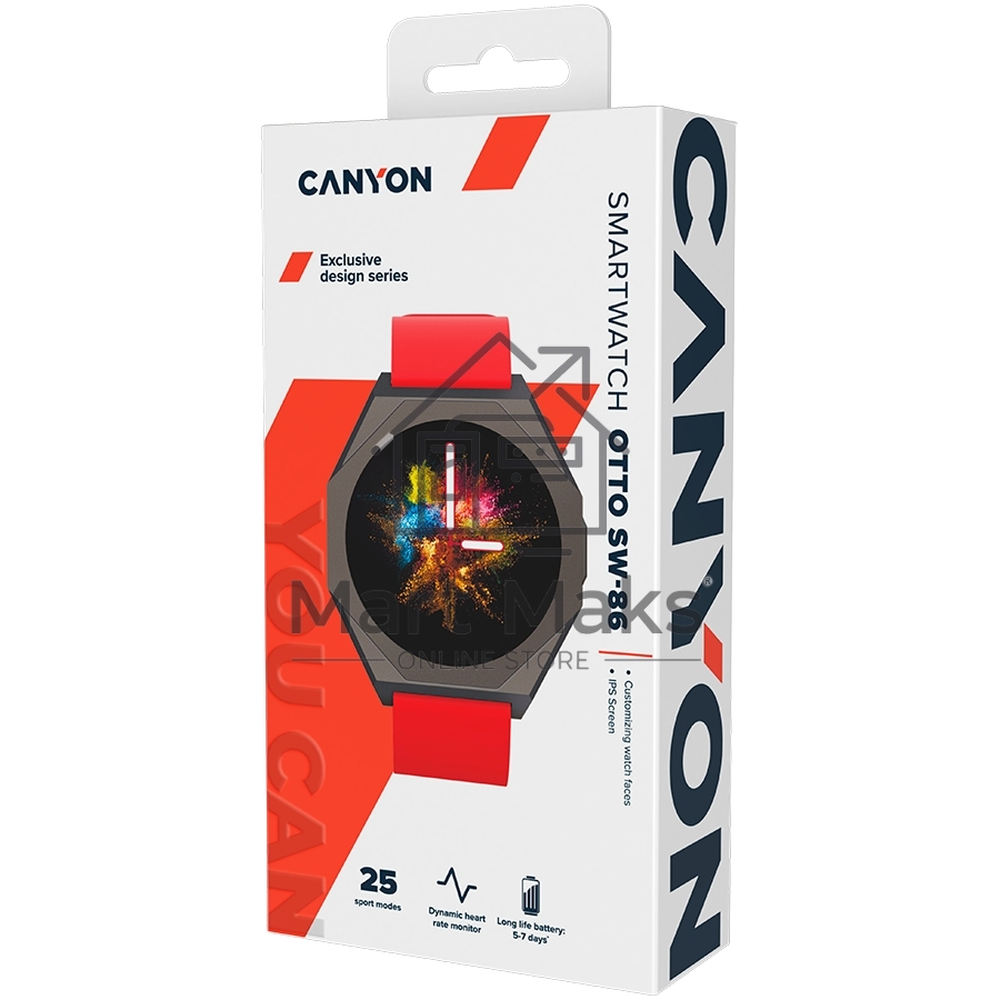 Смарт-часы CANYON Otto SW-86, Smart watch Realtek 8762DK LCD 1.3''