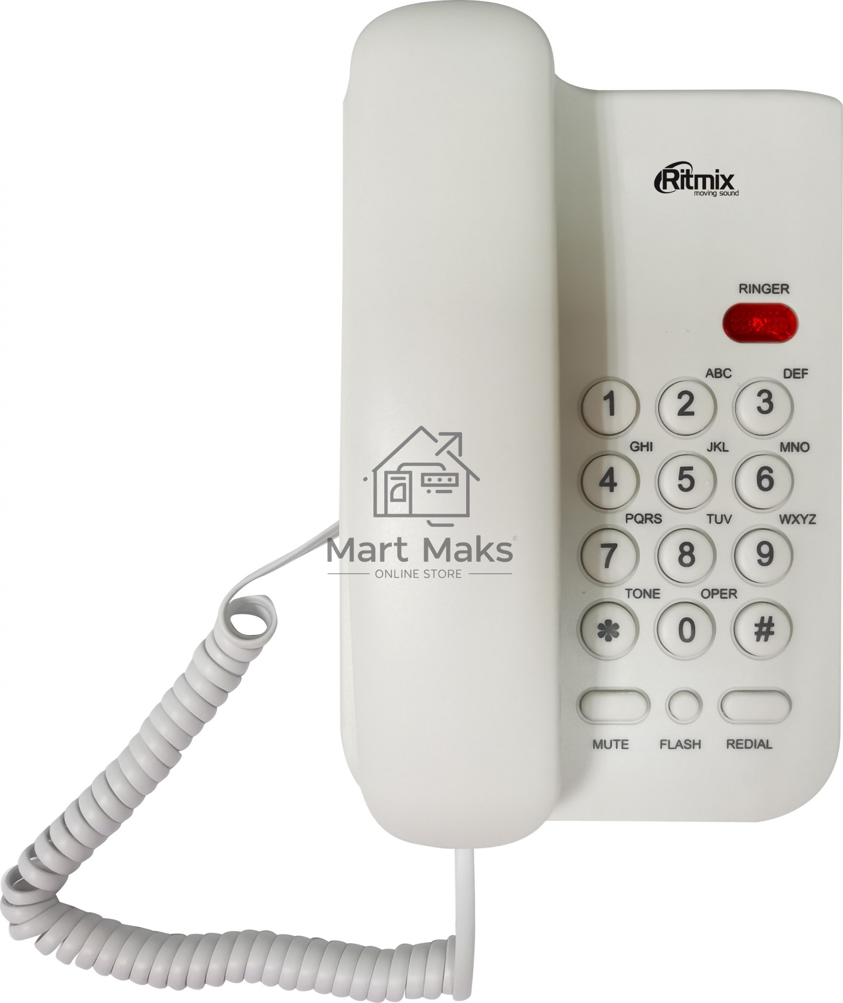 Телефон проводной Ritmix RT-311 белый