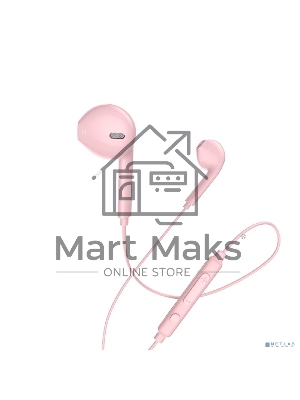 Наушники проводные вставки с микрофоном Hoco M55 розовый