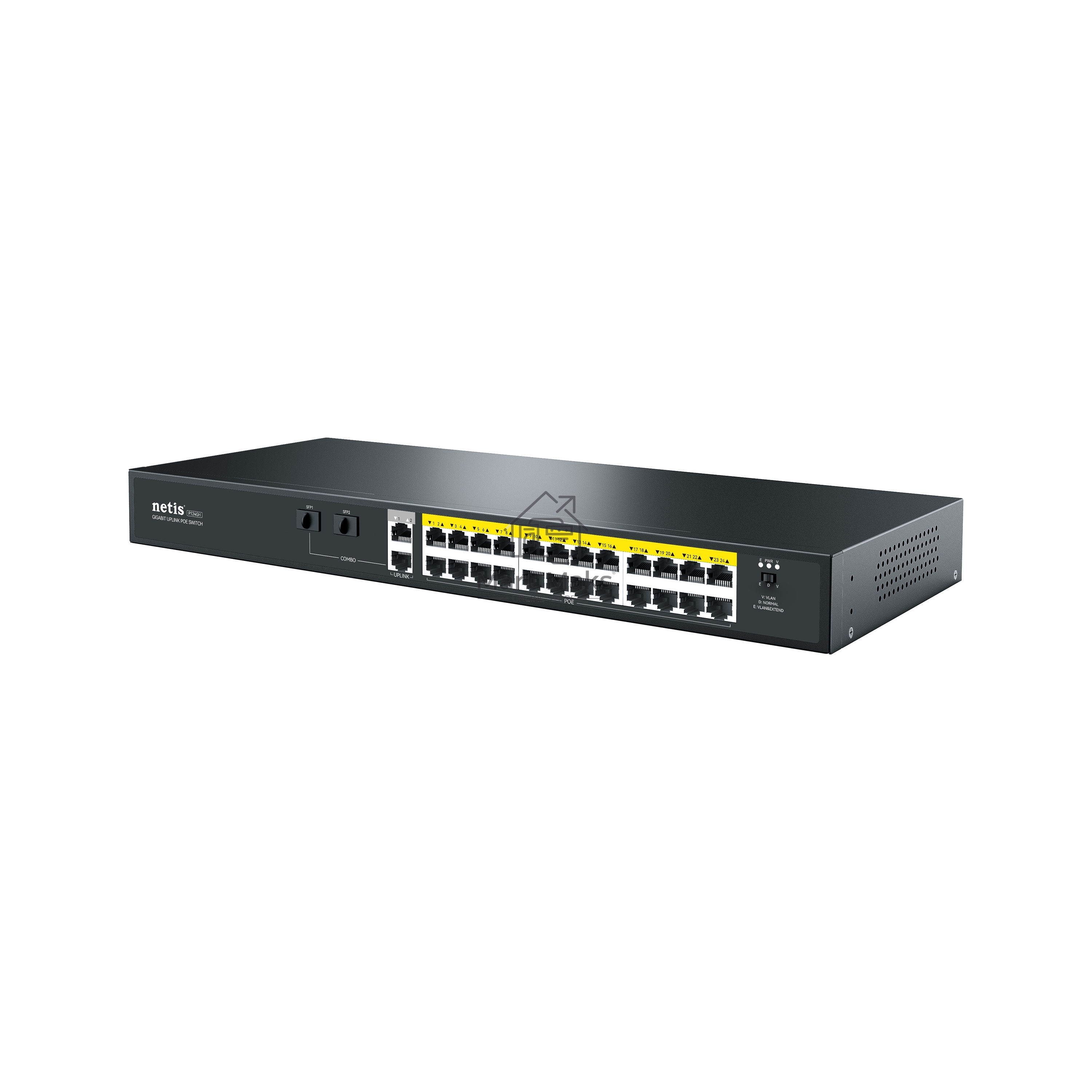 Коммутатор 24PORT 10/100M POE 4GE COMBO P124GH NETIS