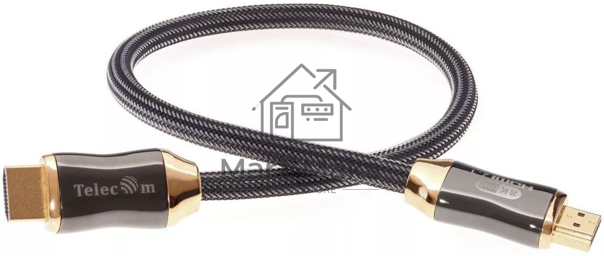 Кабель HDMI 19M/M,ver. 2.1, 8K@60 Hz 0.5m метал разъемы, нейлоновая оплетка Telecom <TCG300-0.5M> Кабель HDMI 19M/M,ver. 2.1, 8K@60 Hz 0.5m метал разъемы, нейлоновая оплетка Telecom