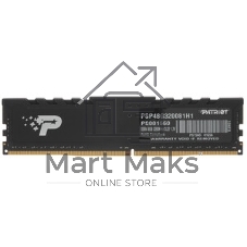 Оперативная память Patriot Signature Premium, DDR4, 8GB (1x8GB), 3200 MHz, CL22, с радиатором, чёрный