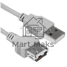 Кабель-удлинитель USB2.0 Cablexpert CC-USB2-AMAF-75CM-N, AM/AF, медь, Pro, 75 см, серый, пакет