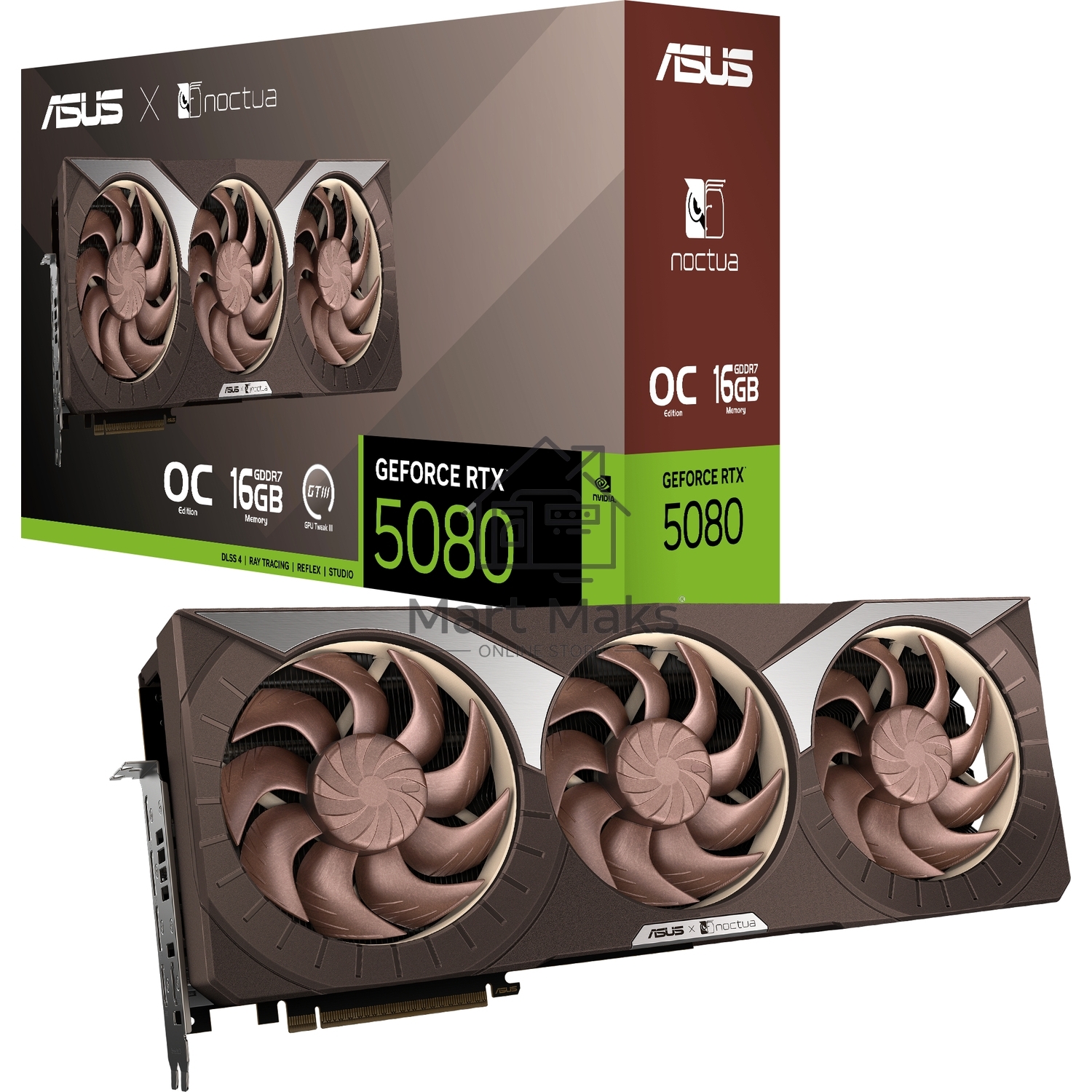 Видеокарта ASUS RTX 5080-O16G-NOCTUA