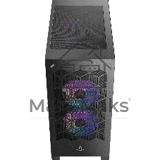 Корпус AZZA Aerohex-M Black, Mini-Tower, чёрный, 3 x 120 мм