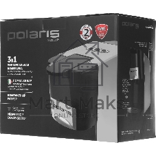 Кофеварка Polaris PCM 2020 3-in-1 черный/нержавеющая сталь, исп. кофе - молотый/капсулы, 0.8 л, 1450 Вт, 20 бар