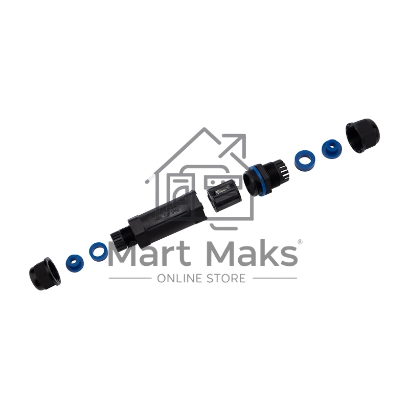 Кабельный коннектор I-образный (3PIN 0,5-2,5мм2) IP68 Rexant