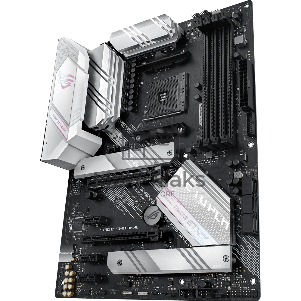 Материнская плата ASUS ROG STRIX B550-A GAMING, AM4, AMD B550, 4xDDR4, 6xSATA, 2xM.2, 1xPCI-E 4.0 x16, 1xPCI-E 3.0 x16, 3xPCI-E x1, 1xHDMI, 1xDP, 1x 2.5Gb LAN, 4xUSB 3.2 Gen 1, 1xUSB 3.2 Gen 2, 1xUSB-C 3.2 Gen 2, 5x3.5 мм, 7.1, ATX