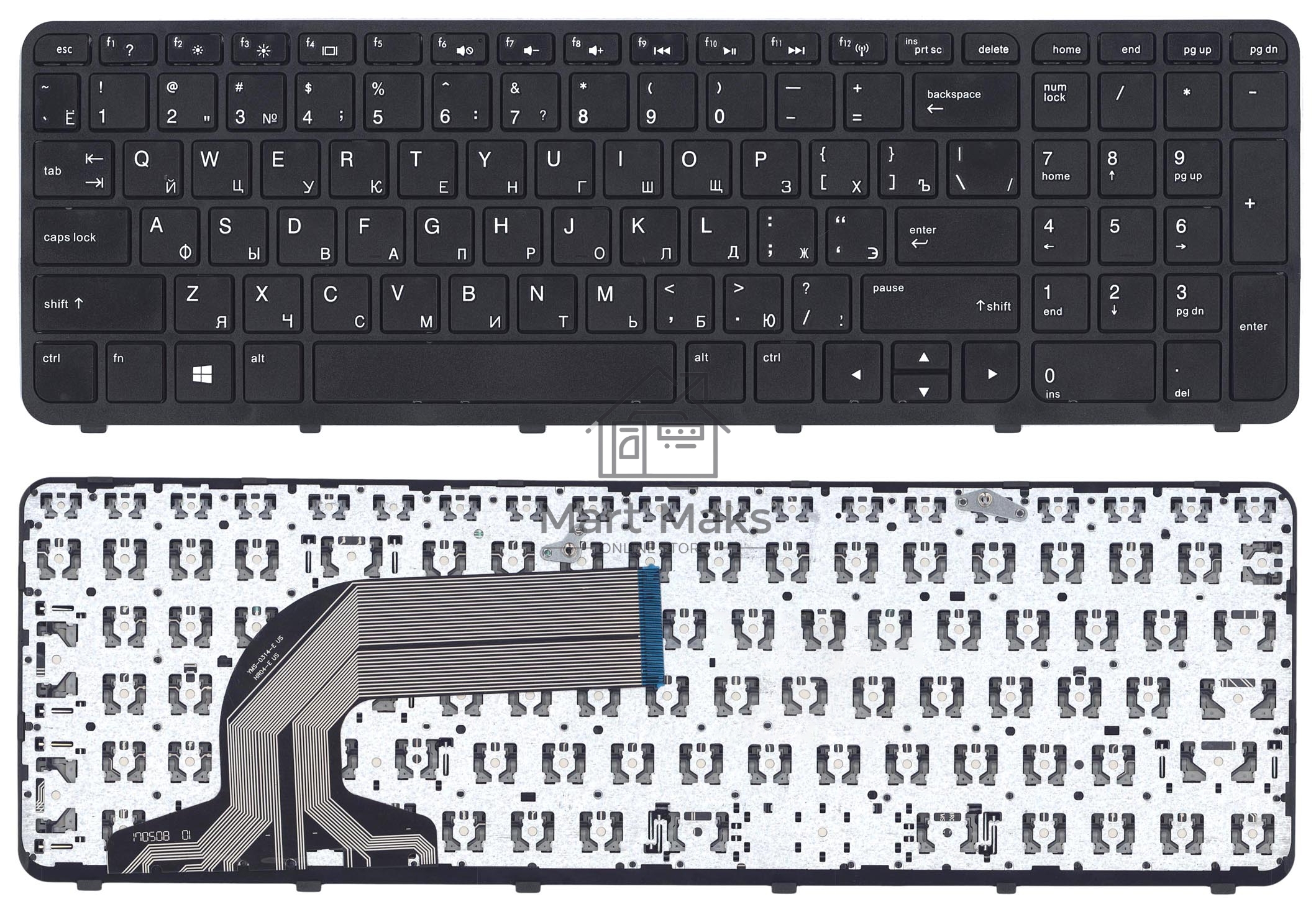Клавиатура для ноутбука HP 350 G2 черная