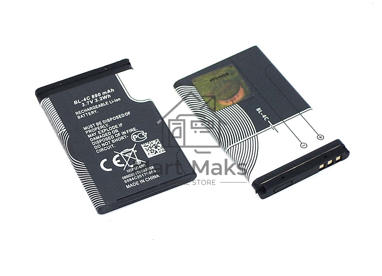 Аккумуляторная батарея BL-4C для Nokia 6100/1202/1661/2220S/2650/2690/5100/6101/6125/6131/6300
