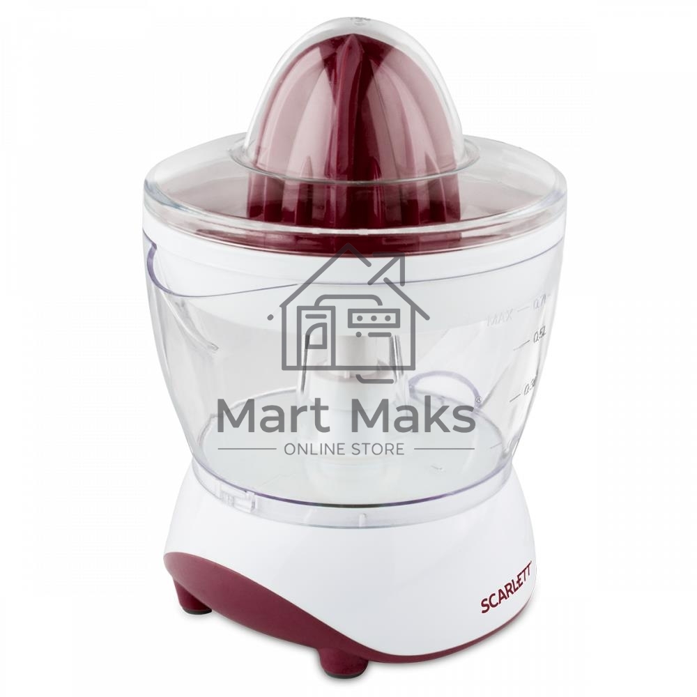 Соковыжималка цитрусовая Scarlett SC-JE50C06 25Вт рез.сок.:700мл. белый/коричневый