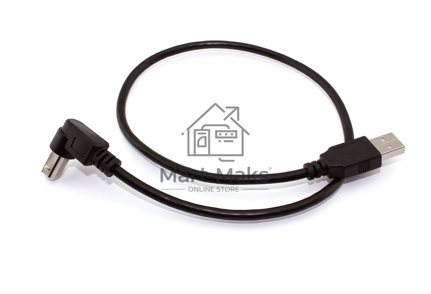 Кабель USB  2.0 на  USB-B угол вниз 0,5 м