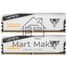 Оперативная память Patriot Viper Elite 5 TUF Gaming, DDR5, 48GB (2x24 GB), 6000 MHz, CL36, DIMM, радиатор, RGB, белый