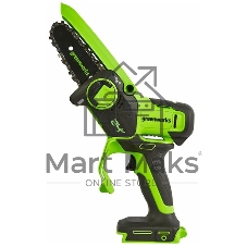 Цепная мини пила GreenWorks G24MCS10K2 аккумуляторная, 24v, 10 см, c АКБ 2АЧ и ЗУ (2008207UA)