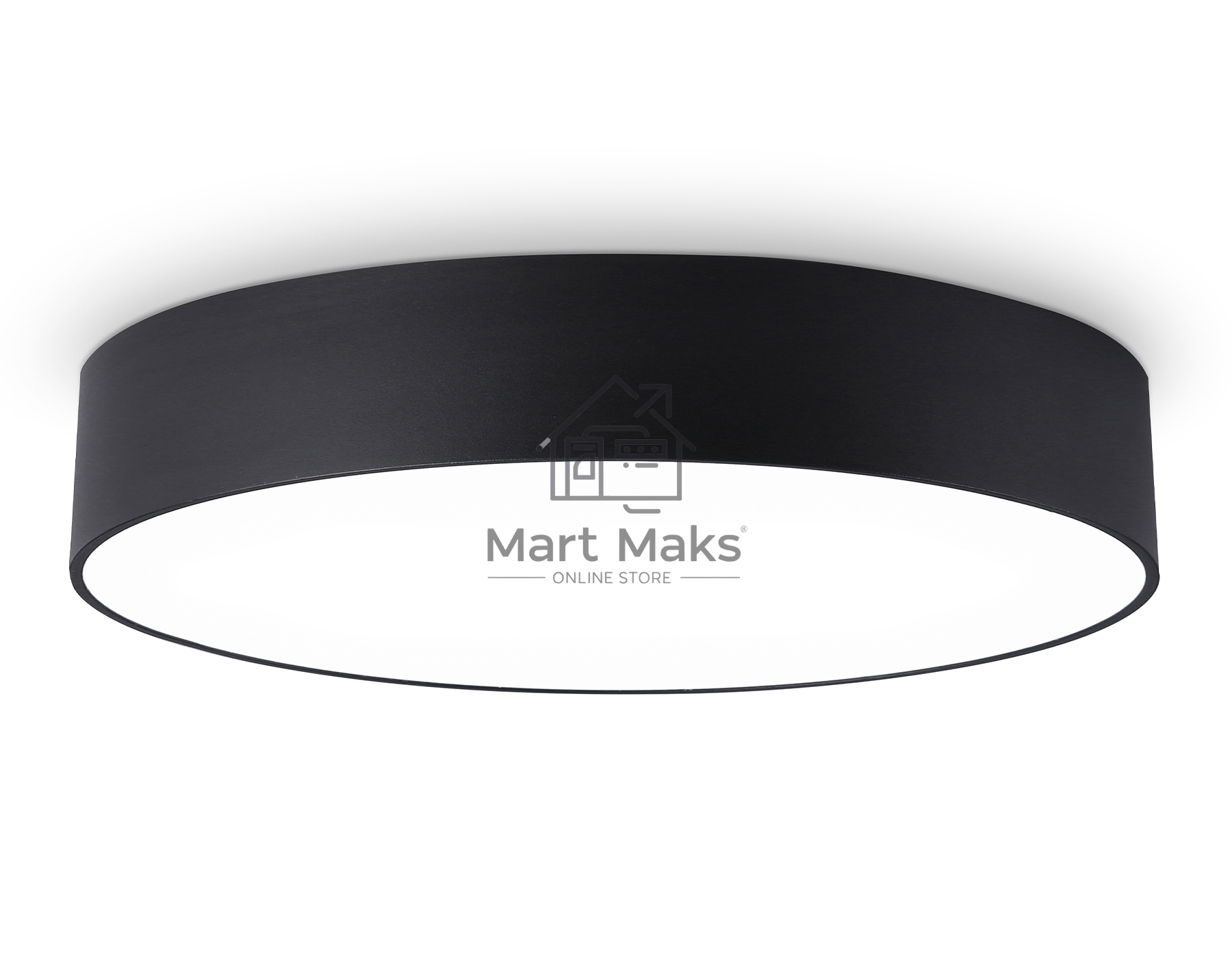 Потолочный светодиодный светильник Ambrella light FV5534 BK черный LED 60W 4200K D500*58 (Без ПДУ)