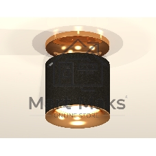 Светильник Ambrella Light XS7402102 SBK/PYG черный песок/золото желтое полированное MR16 GU5.3 (N7929, C7402, N7014)