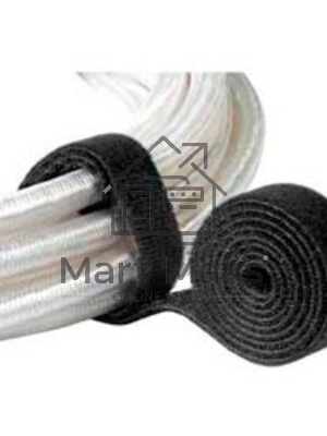 Стяжки-липучки Hama H-20543 Hook&Loop в рулоне 100 cм термостойкие нейлон черный 