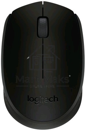 Мышь беспроводная Logitech B170 черный, 1000 dpi, радиоканал, USB, кнопки - 3