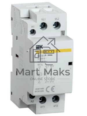 Контактор модульный КМ63-20М AC IEK MKK11-63-20